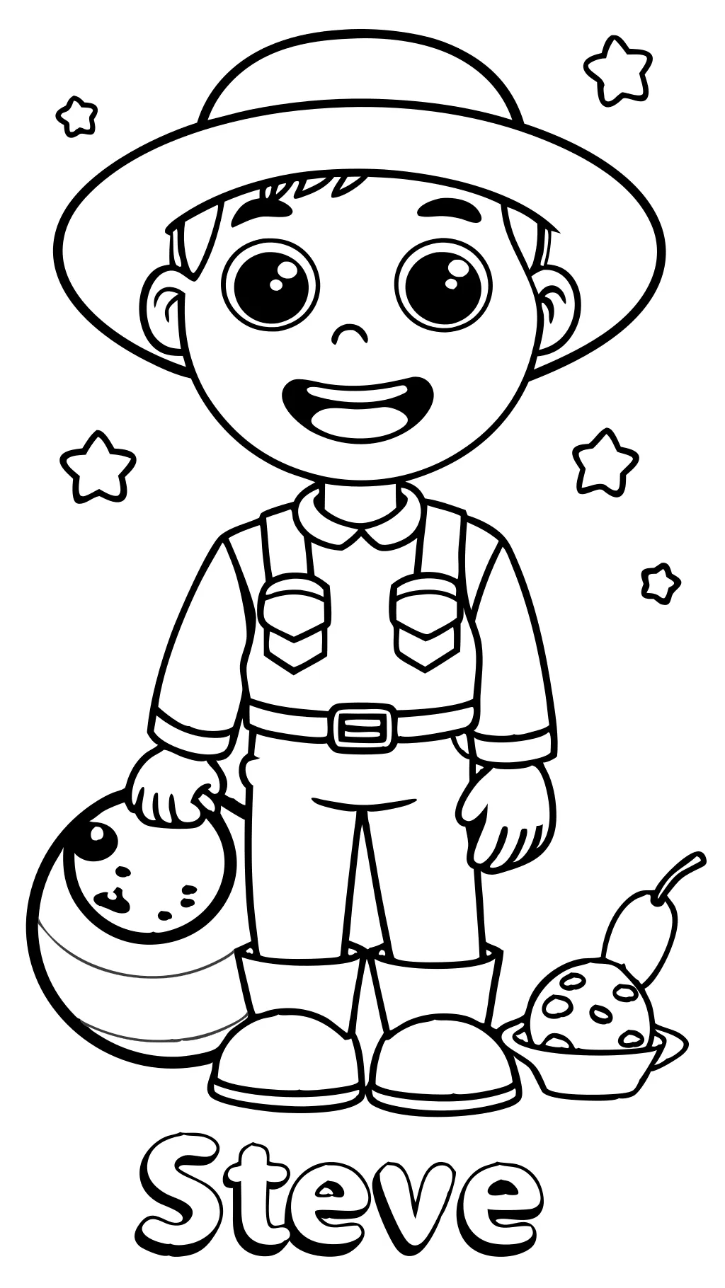 steve coloring pages